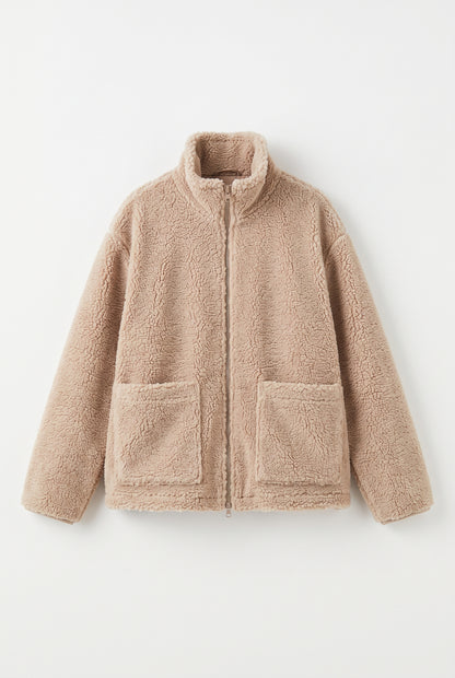Blouson Cocon à col montant zippé