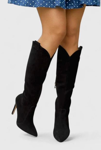 Bottes Clara à découpe supérieure et talon élancé